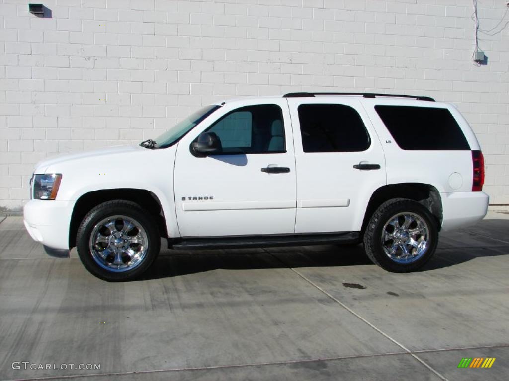 2007 Tahoe LS 4x4 - Summit White / Light Cashmere/Ebony photo #10
