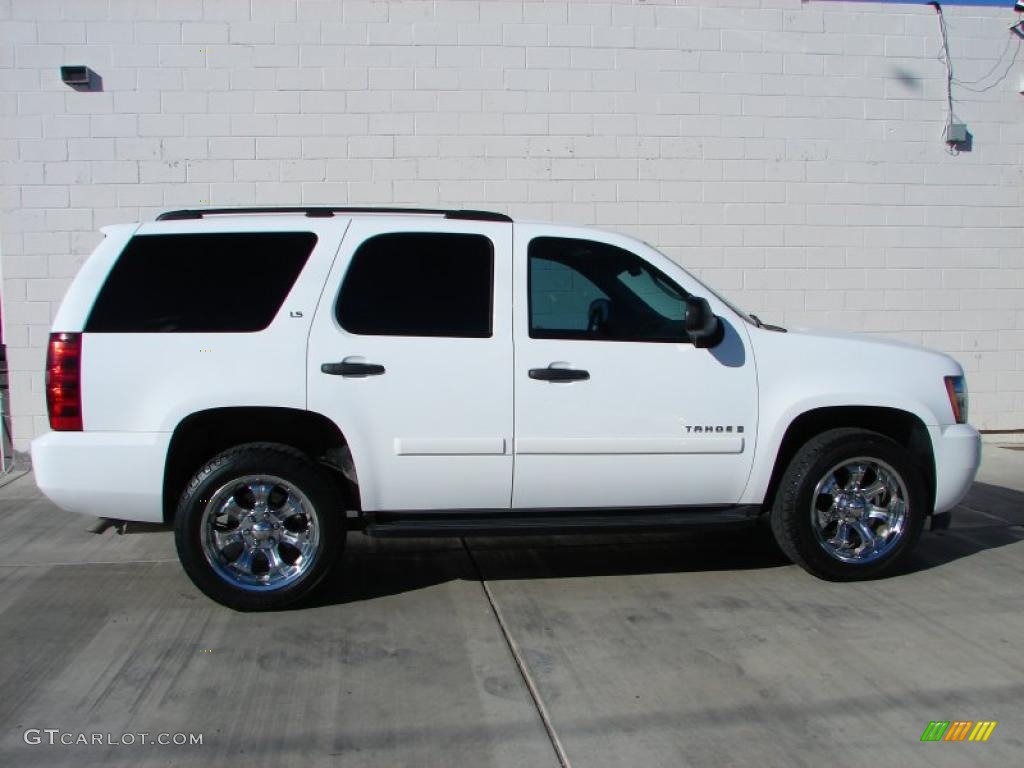 2007 Tahoe LS 4x4 - Summit White / Light Cashmere/Ebony photo #12