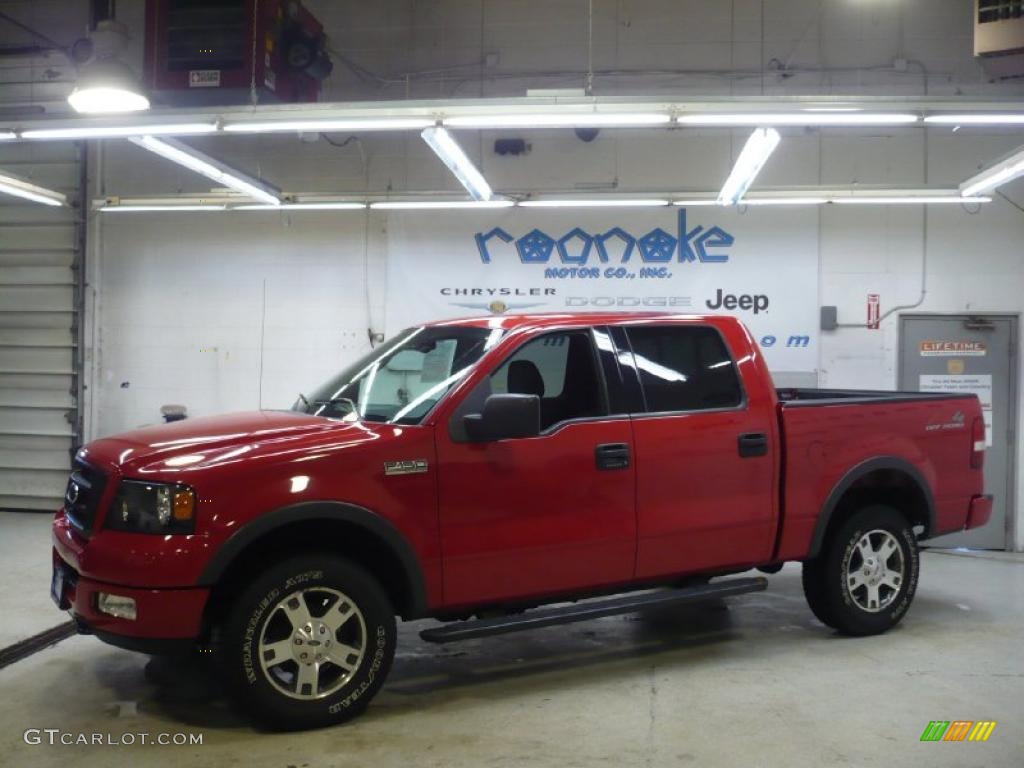 2004 F150 FX4 SuperCrew 4x4 - Bright Red / Black/Medium Flint photo #5