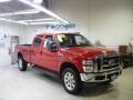 2008 Bright Red Ford F350 Super Duty Lariat Crew Cab 4x4  photo #63