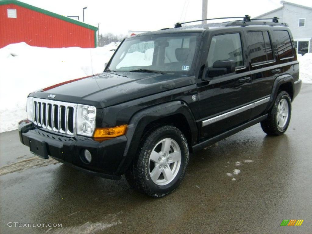 2007 Commander Sport 4x4 - Black Clearcoat / Medium Slate Gray photo #1