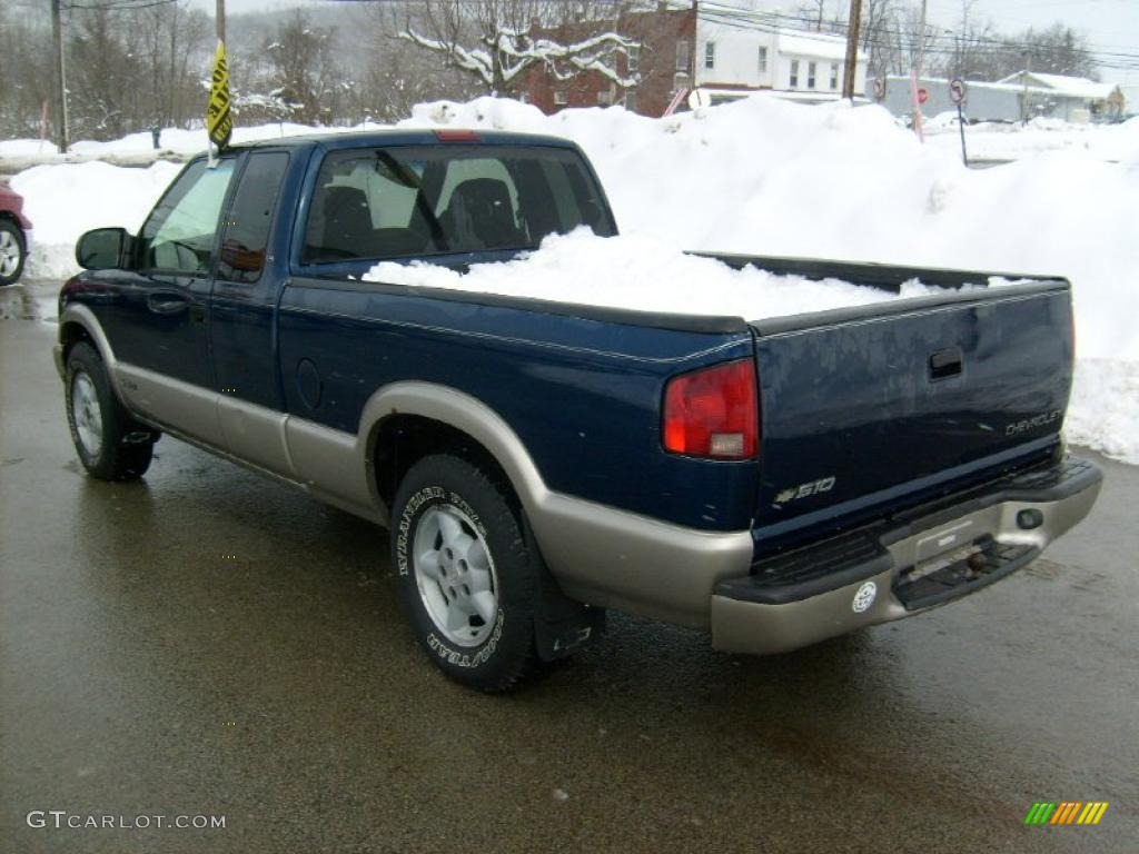 1999 S10 LS Extended Cab 4x4 - Indigo Blue Metallic / Medium Gray photo #3