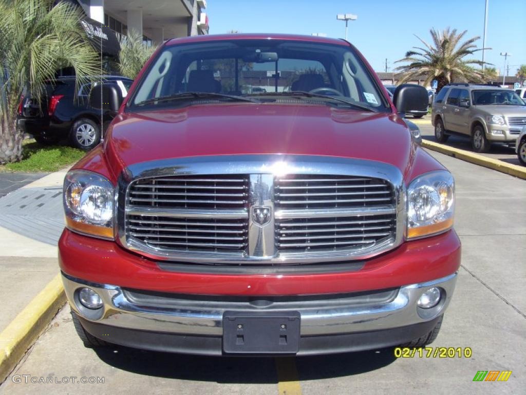 2006 Ram 1500 Big Horn Edition Quad Cab - Inferno Red Crystal Pearl / Medium Slate Gray photo #6