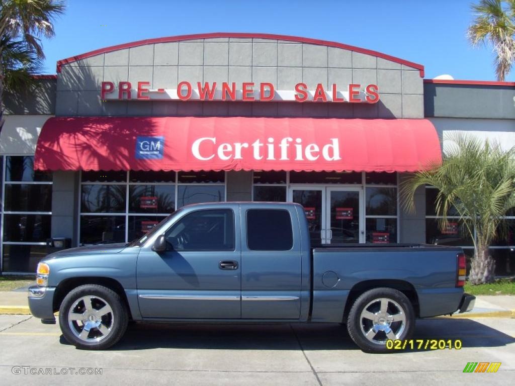 2006 Sierra 1500 SLT Extended Cab - Stealth Gray Metallic / Dark Pewter photo #1