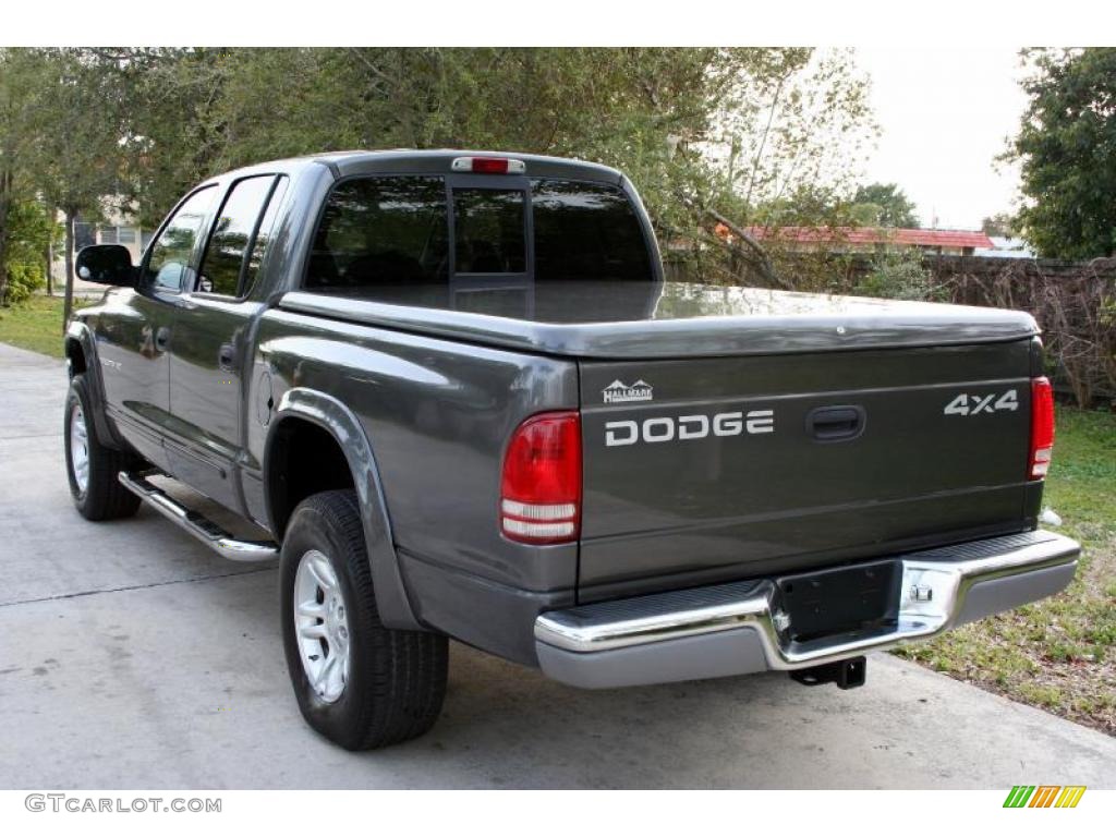 2002 Dakota Sport Quad Cab 4x4 - Graphite Metallic / Dark Slate Gray photo #7