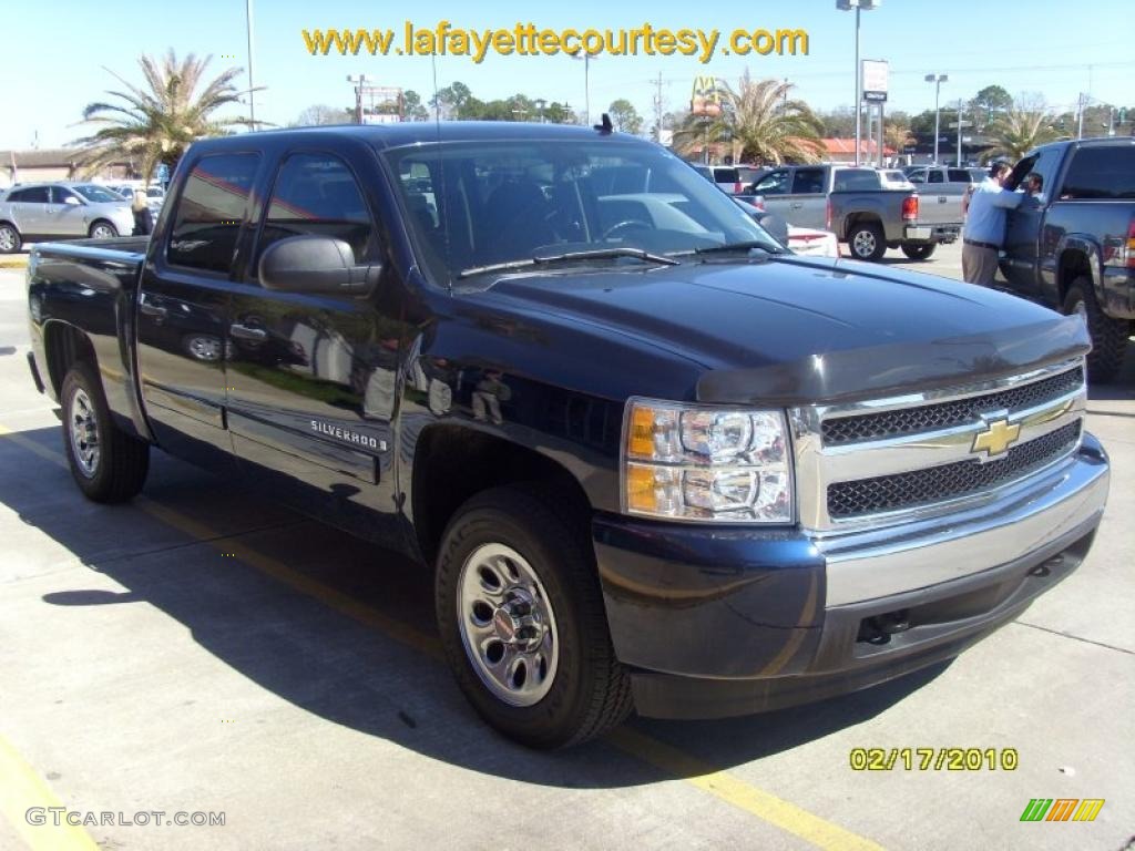 2008 Silverado 1500 LT Crew Cab - Dark Blue Metallic / Ebony photo #5