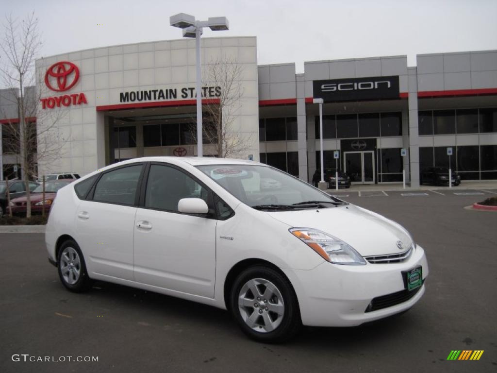 2008 Prius Hybrid Touring - Super White / Gray photo #1