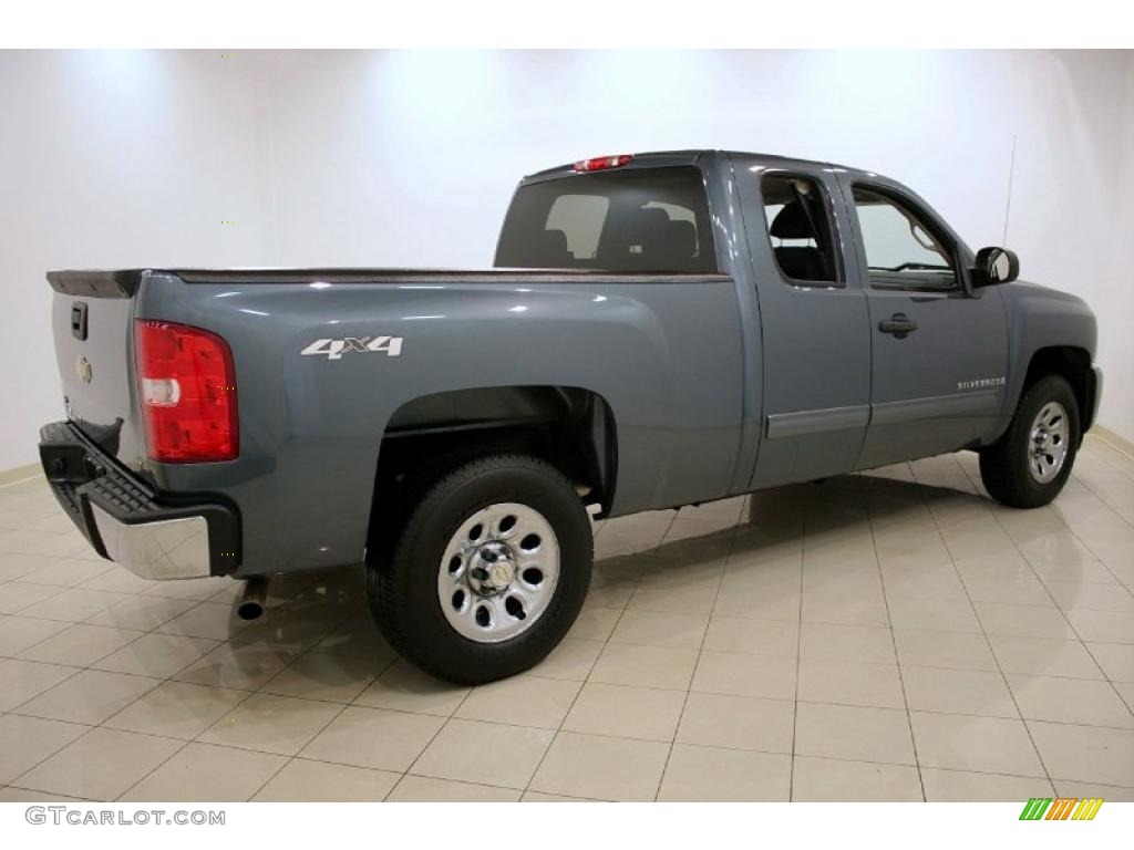 2009 Silverado 1500 LT Extended Cab 4x4 - Blue Granite Metallic / Ebony photo #6