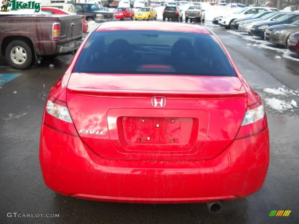 2007 Civic EX Coupe - Tango Red Pearl / Black photo #4