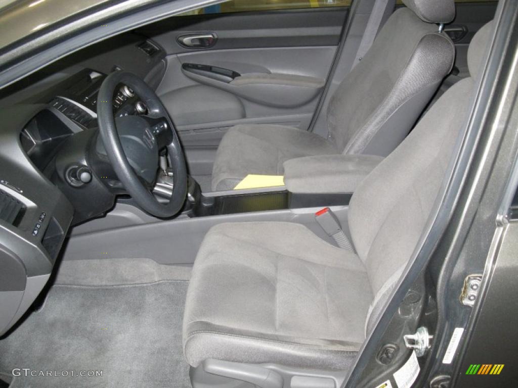 2007 Civic LX Sedan - Galaxy Gray Metallic / Gray photo #13