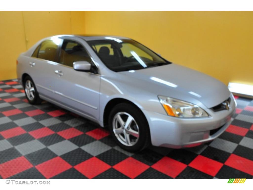 2004 Accord EX Sedan - Satin Silver Metallic / Black photo #1