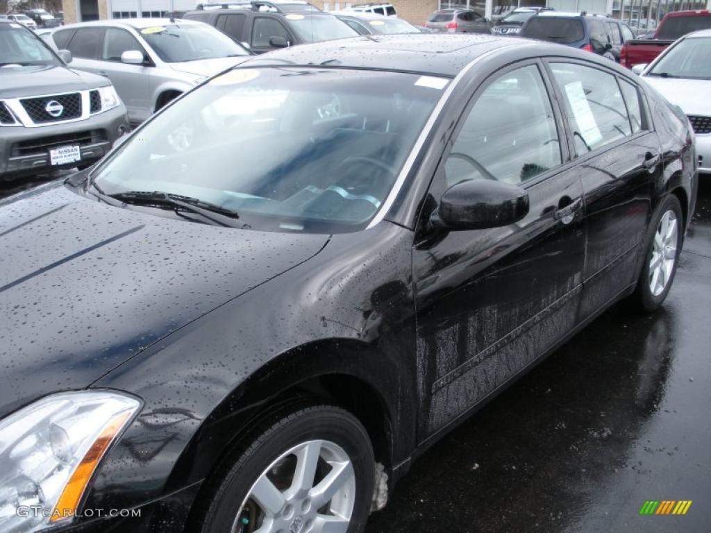 2005 Maxima 3.5 SL - Onyx Black / Black photo #8