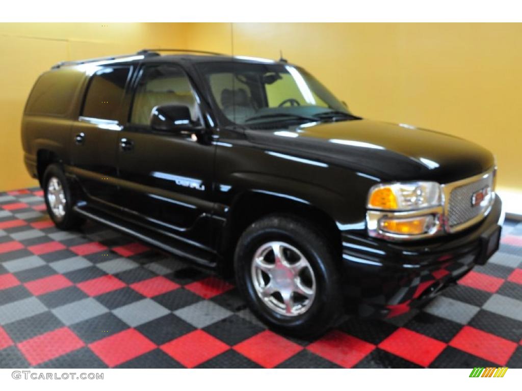 2002 Yukon XL Denali AWD - Onyx Black / Stone Gray photo #1