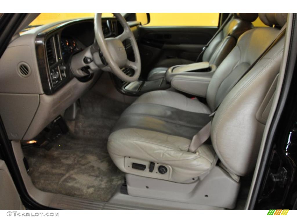 2002 Yukon XL Denali AWD - Onyx Black / Stone Gray photo #14