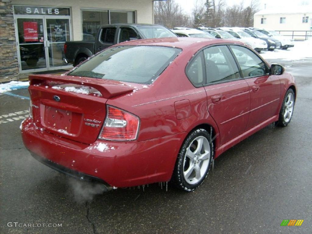 2005 Legacy 2.5 GT Limited Sedan - Garnet Red Pearl / Charcoal Black photo #7