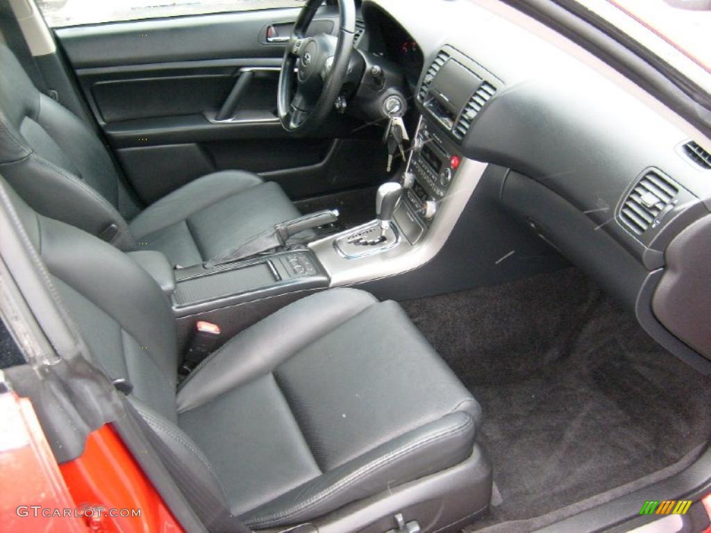 2005 Legacy 2.5 GT Limited Sedan - Garnet Red Pearl / Charcoal Black photo #17