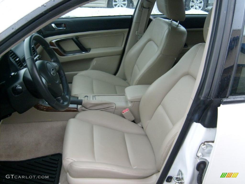 2008 Legacy 2.5i Limited Sedan - Satin White Pearl / Warm Ivory photo #10