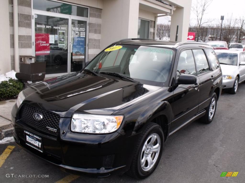 2007 Forester 2.5 X Sports - Obsidian Black Pearl / Graphite Gray photo #1