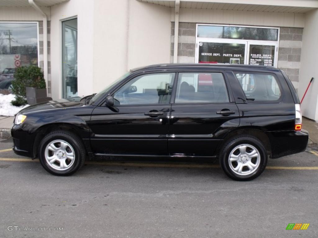 2007 Forester 2.5 X Sports - Obsidian Black Pearl / Graphite Gray photo #2