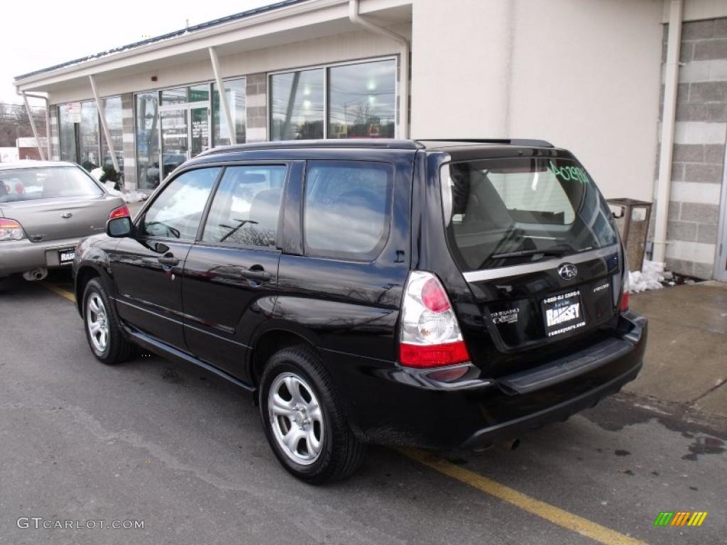 2007 Forester 2.5 X Sports - Obsidian Black Pearl / Graphite Gray photo #3