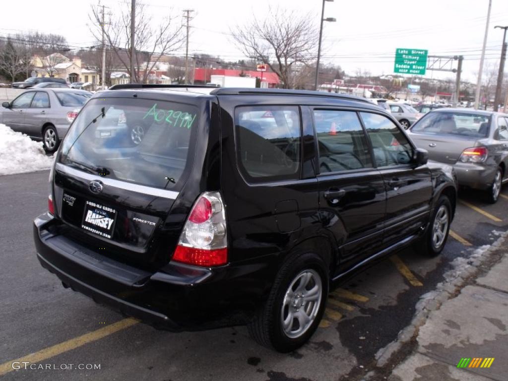 2007 Forester 2.5 X Sports - Obsidian Black Pearl / Graphite Gray photo #4