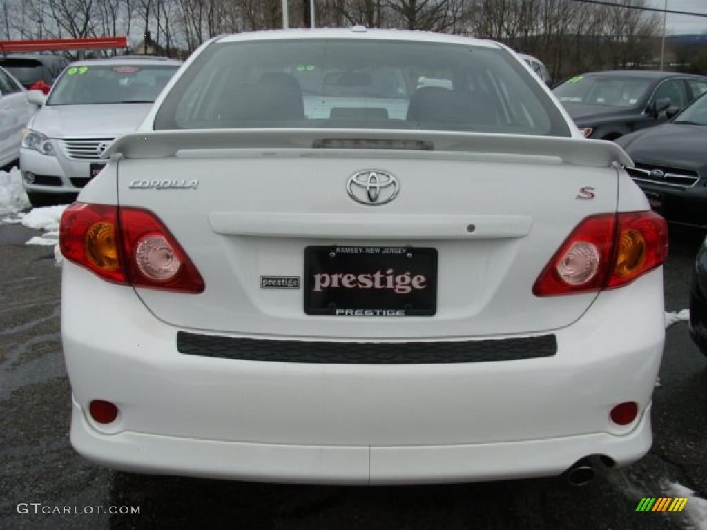 2010 Corolla S - Super White / Dark Charcoal photo #5