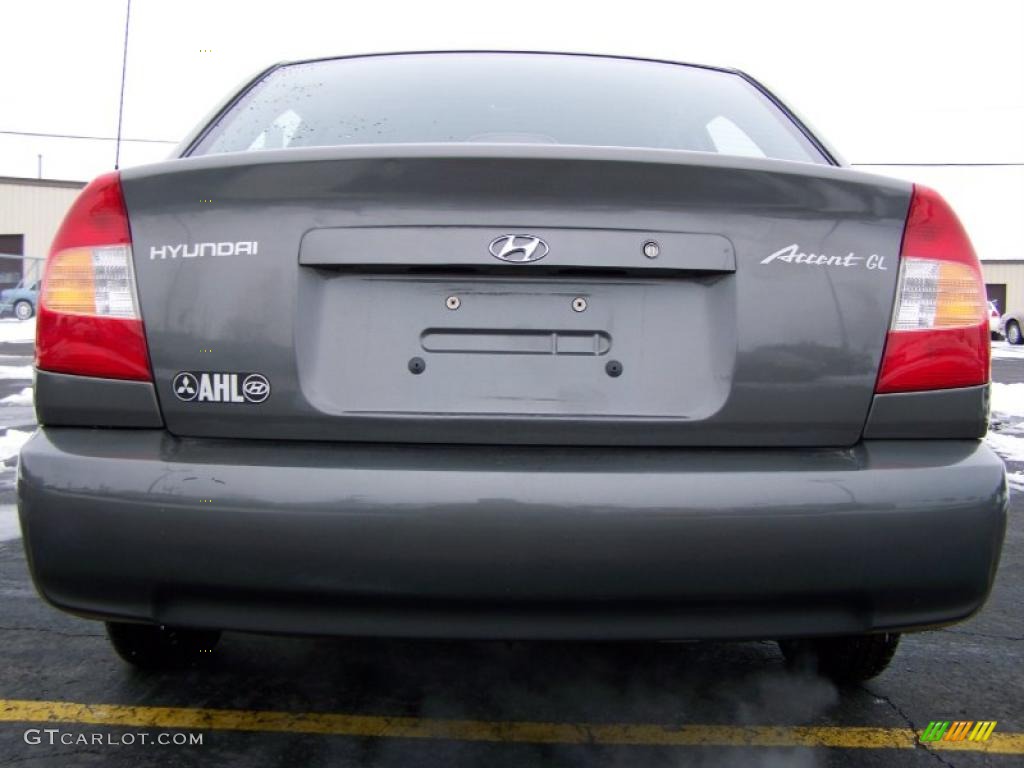 2001 Accent GL Sedan - Charcoal Gray / Gray photo #5