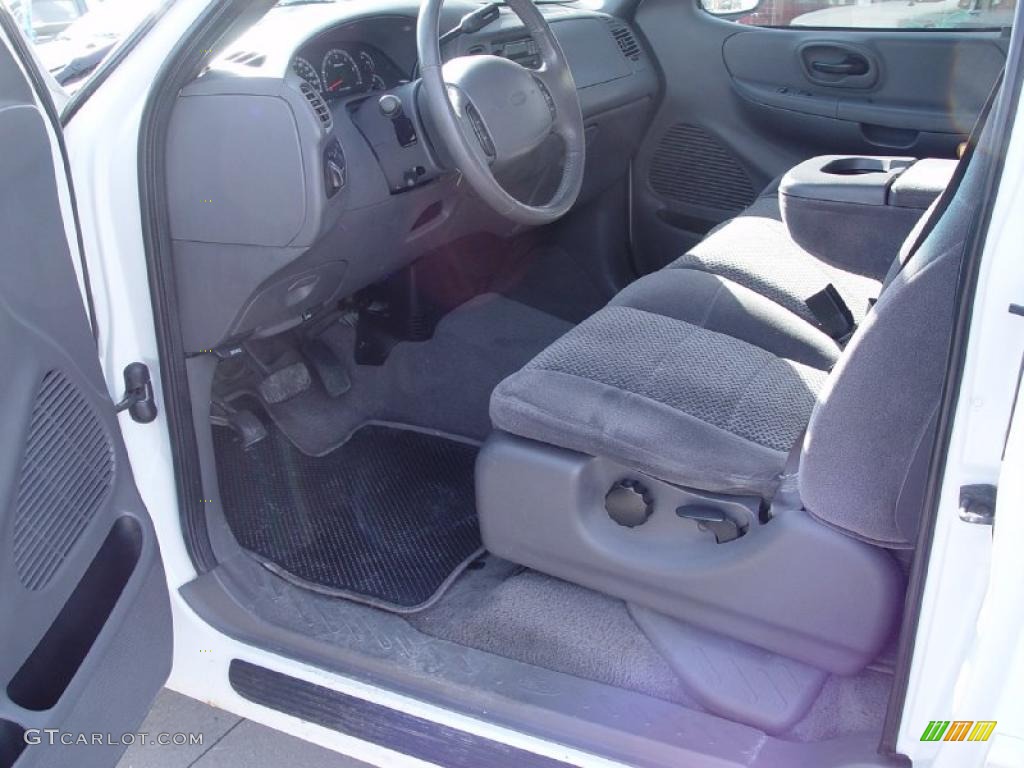 2002 F150 XLT SuperCab 4x4 - Oxford White / Dark Graphite photo #9