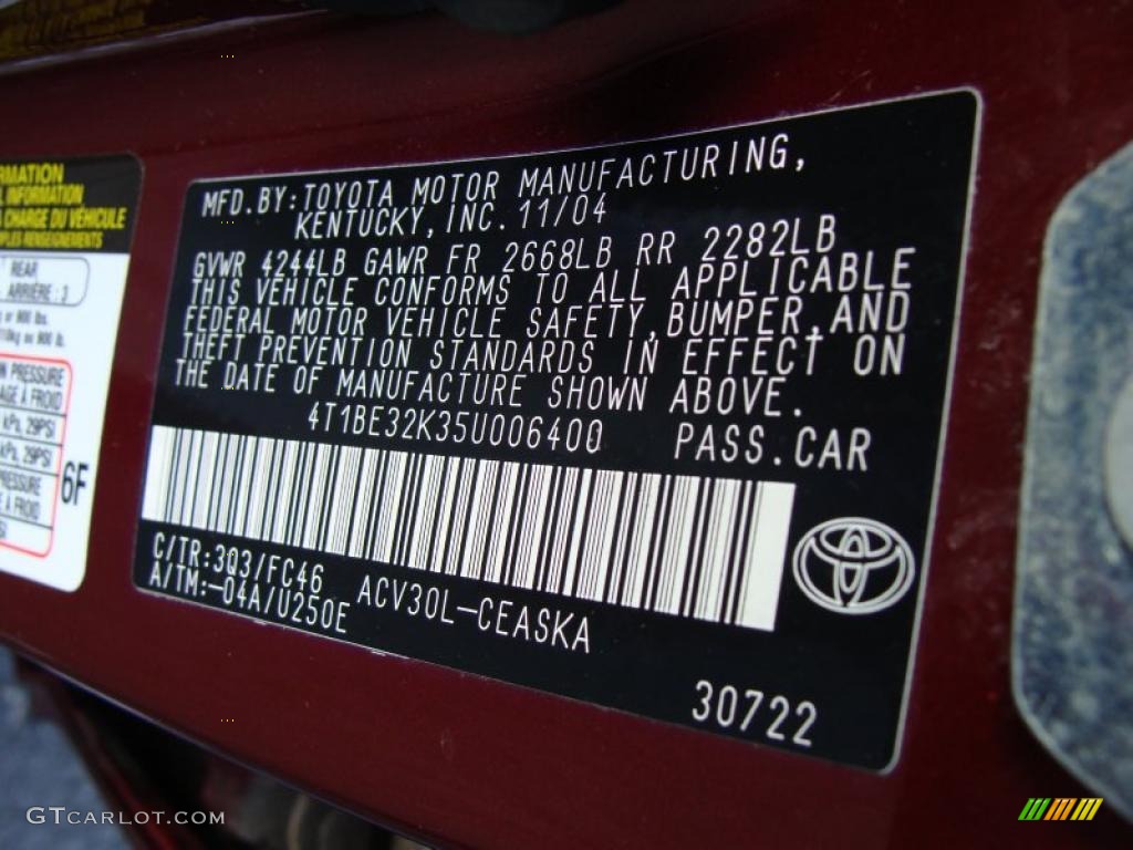 2005 Camry LE - Salsa Red Pearl / Taupe photo #30
