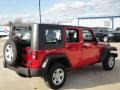 2009 Flame Red Jeep Wrangler Unlimited X 4x4  photo #5