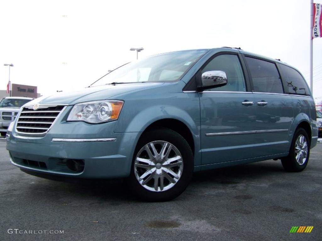 2008 Town & Country Limited - Clearwater Blue Pearlcoat / Medium Slate Gray/Light Shale photo #4