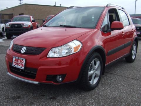 2007 Bright Red Suzuki SX4 AWD #18396285 | GTcarlot.com - Car Color