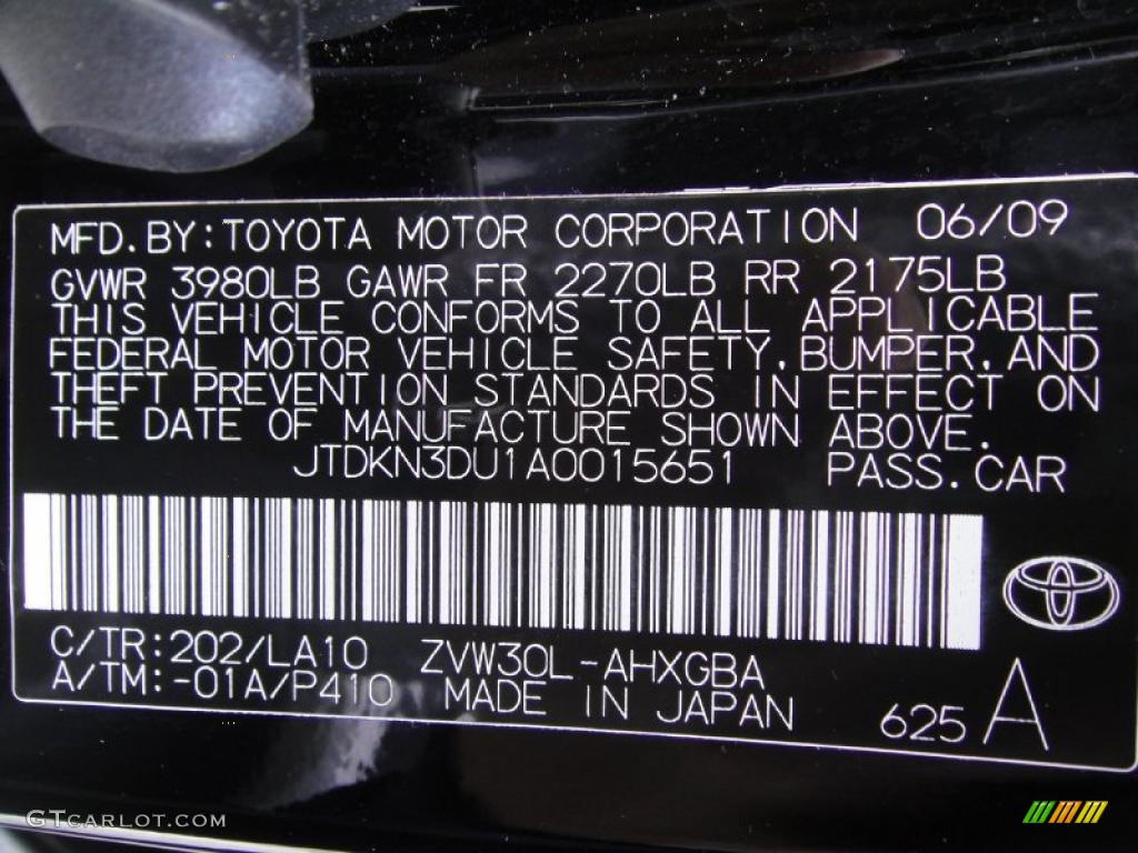 2010 Prius Hybrid IV - Black / Dark Gray photo #15