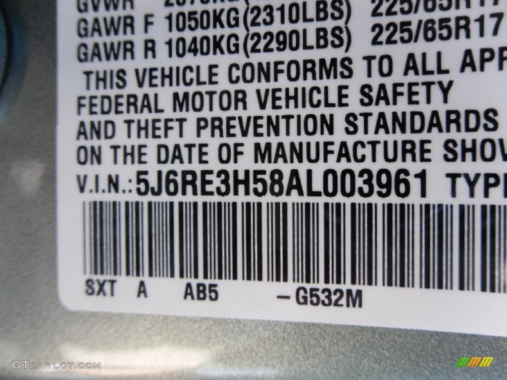 2010 CR-V EX - Opal Sage Metallic / Ivory photo #10