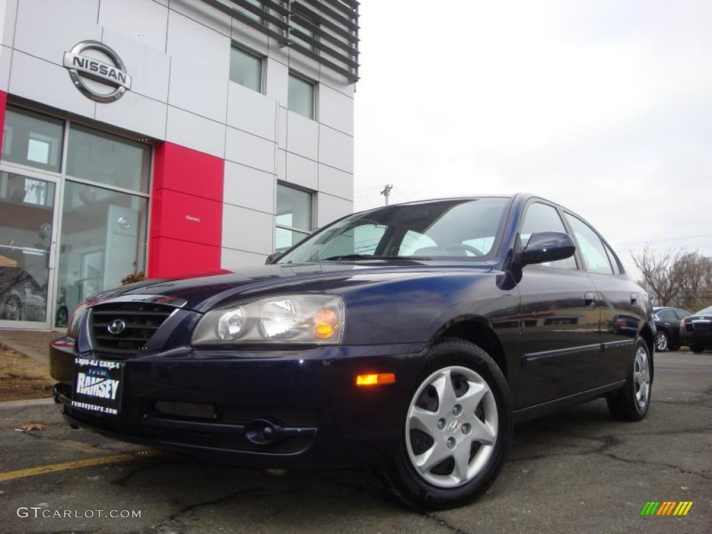 2006 Elantra GLS Sedan - Moonlit Dark Blue / Gray photo #1