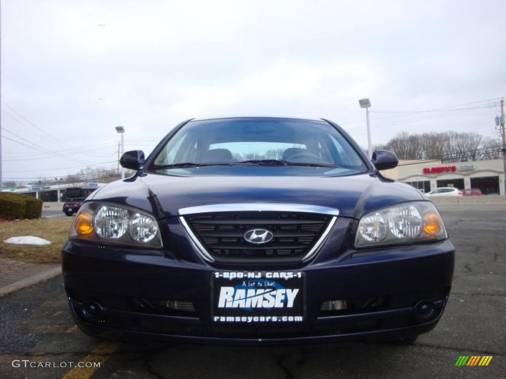 2006 Elantra GLS Sedan - Moonlit Dark Blue / Gray photo #2