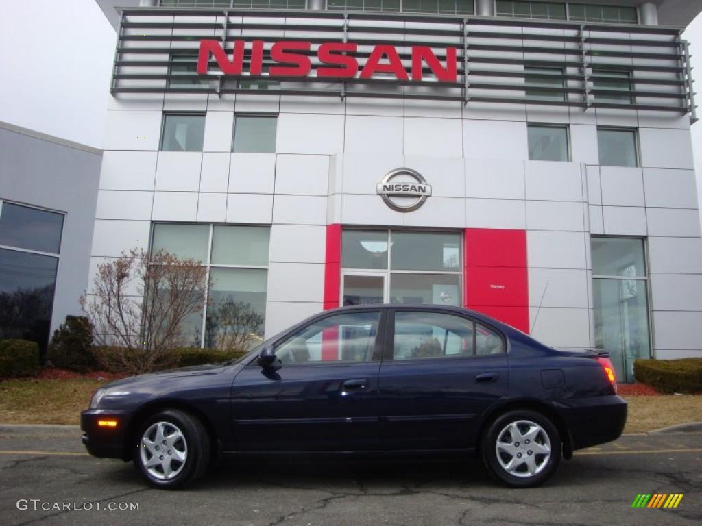 2006 Elantra GLS Sedan - Moonlit Dark Blue / Gray photo #5