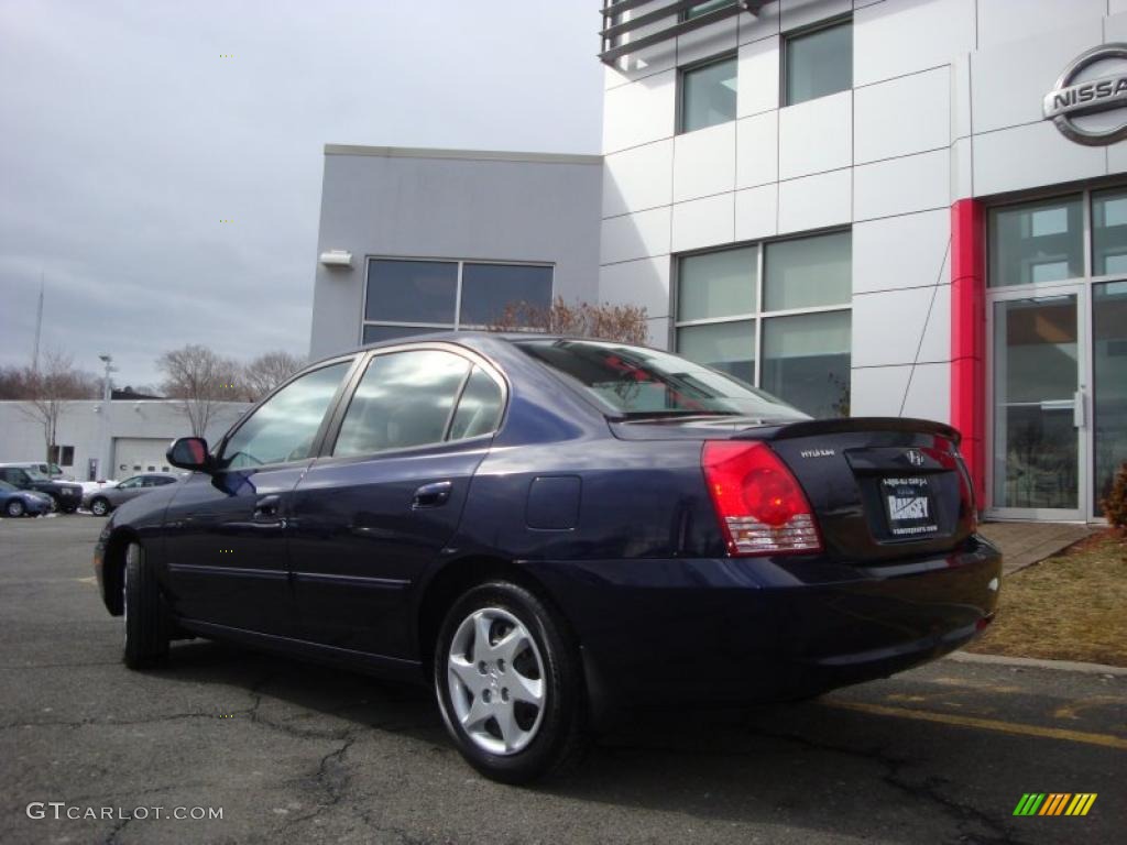 2006 Elantra GLS Sedan - Moonlit Dark Blue / Gray photo #6