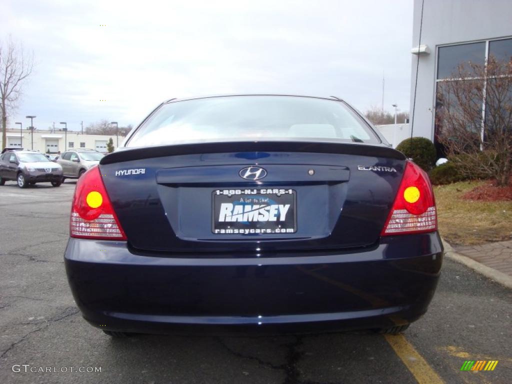 2006 Elantra GLS Sedan - Moonlit Dark Blue / Gray photo #8