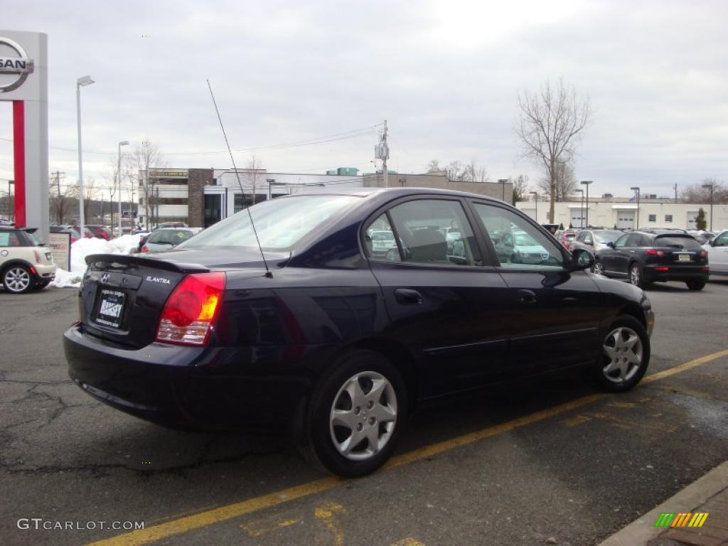 2006 Elantra GLS Sedan - Moonlit Dark Blue / Gray photo #10