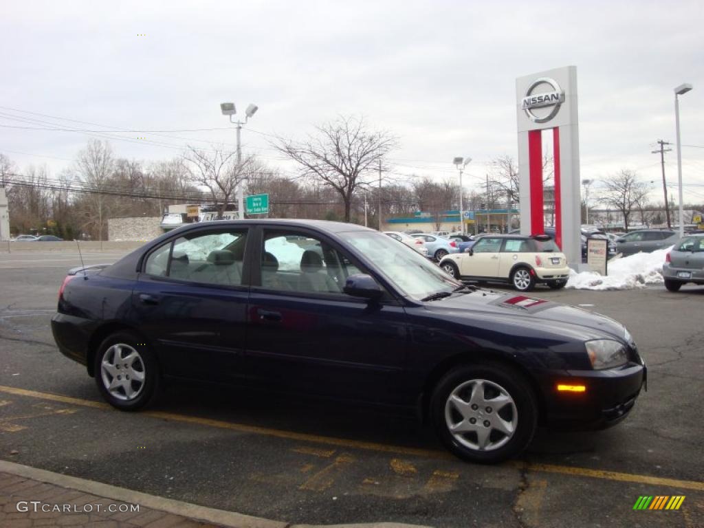 2006 Elantra GLS Sedan - Moonlit Dark Blue / Gray photo #12
