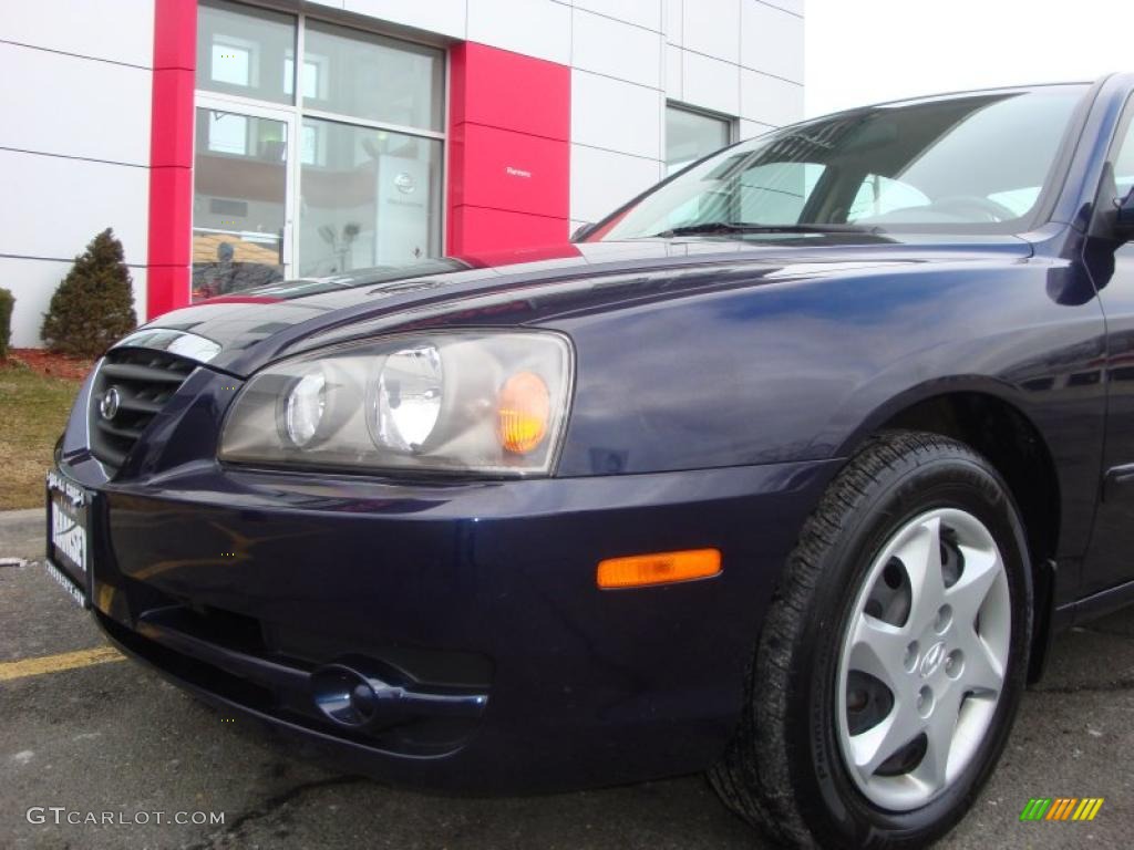 2006 Elantra GLS Sedan - Moonlit Dark Blue / Gray photo #16