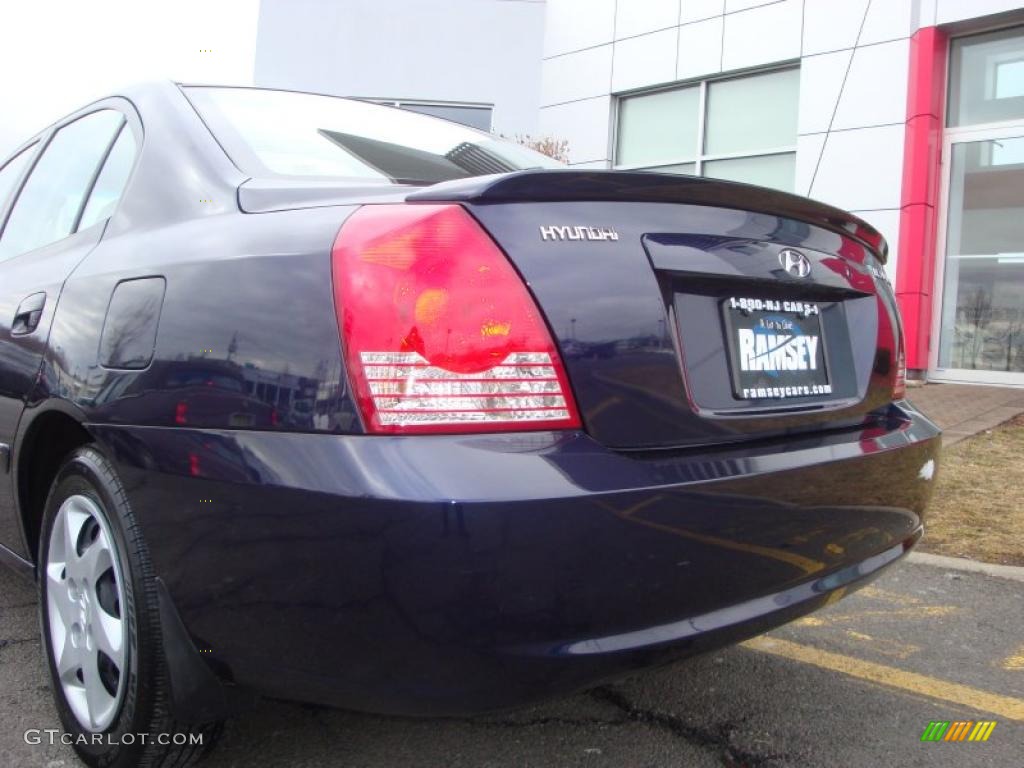 2006 Elantra GLS Sedan - Moonlit Dark Blue / Gray photo #18