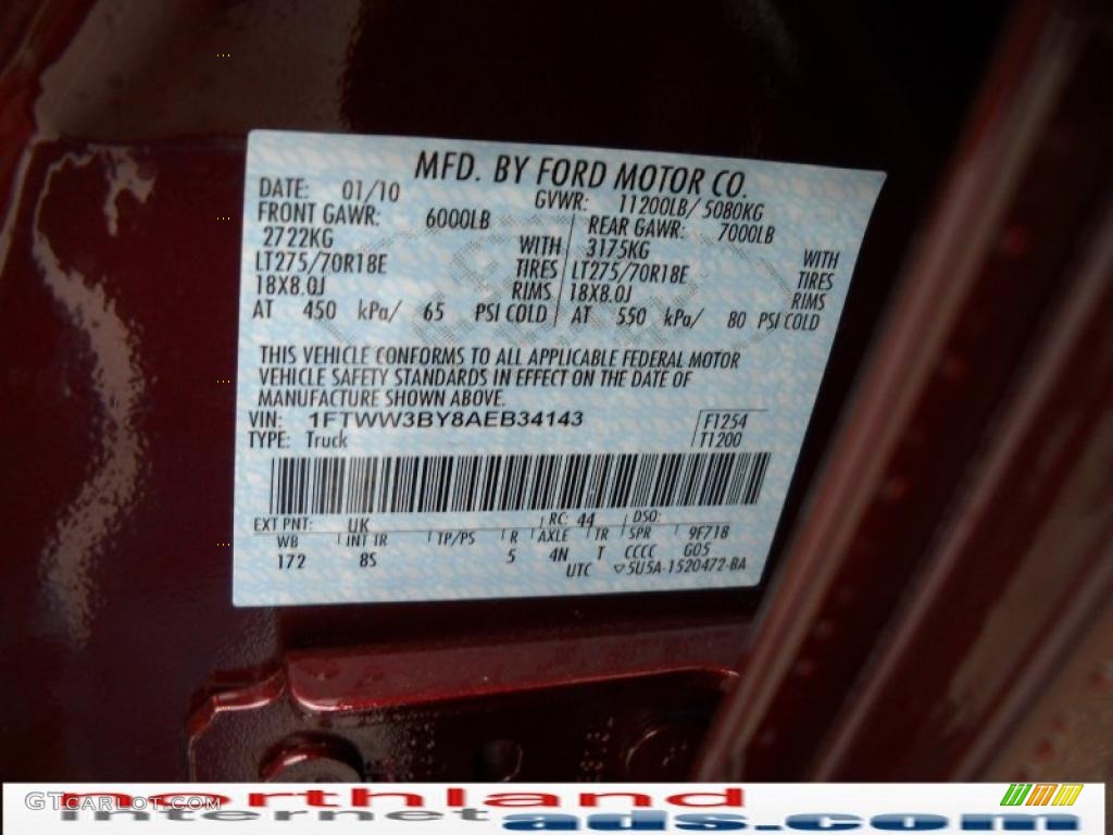 2010 F350 Super Duty FX4 Crew Cab 4x4 - Royal Red Metallic / Medium Stone photo #12