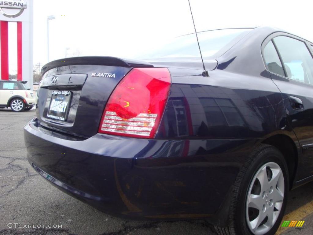 2006 Elantra GLS Sedan - Moonlit Dark Blue / Gray photo #20