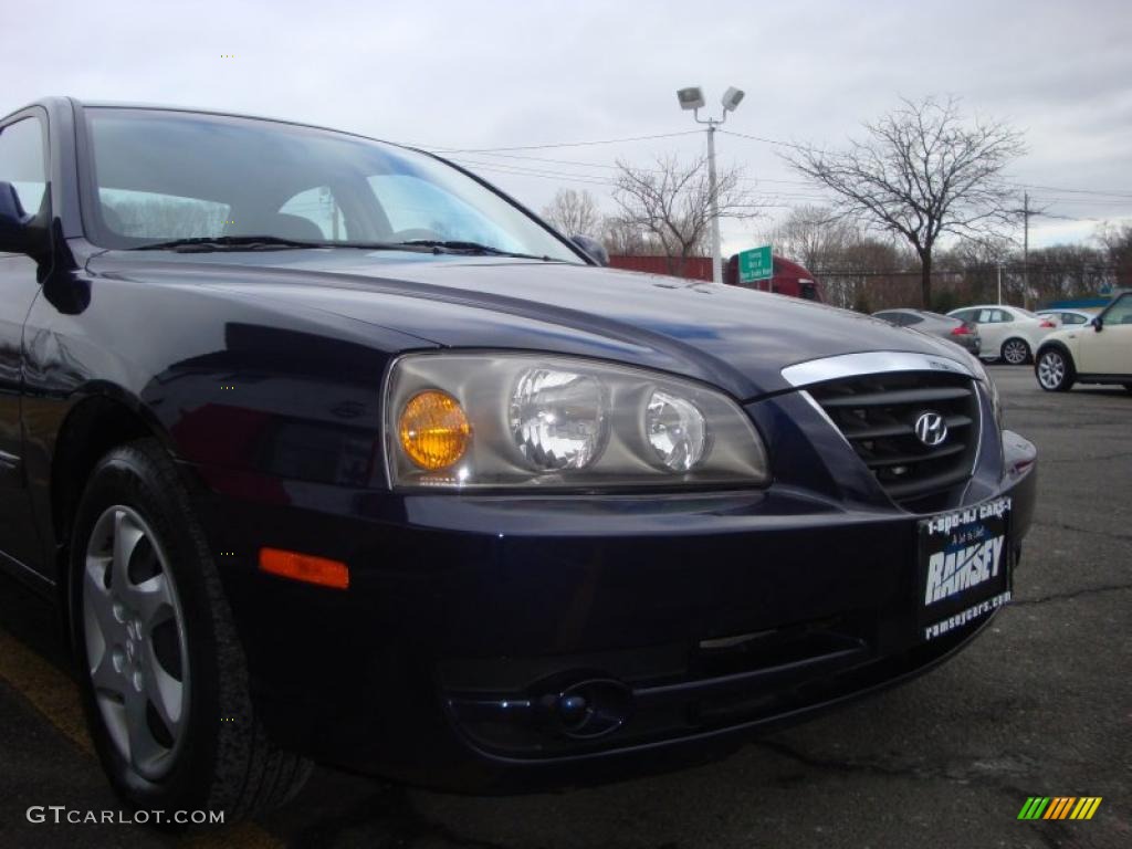 2006 Elantra GLS Sedan - Moonlit Dark Blue / Gray photo #22