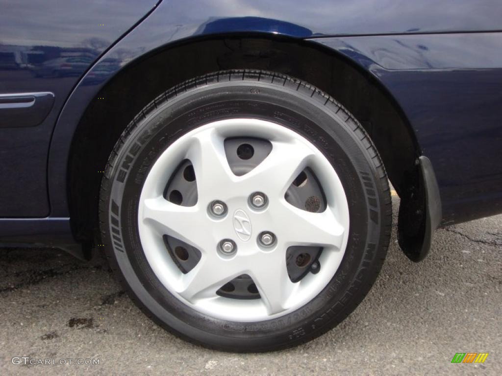 2006 Elantra GLS Sedan - Moonlit Dark Blue / Gray photo #24