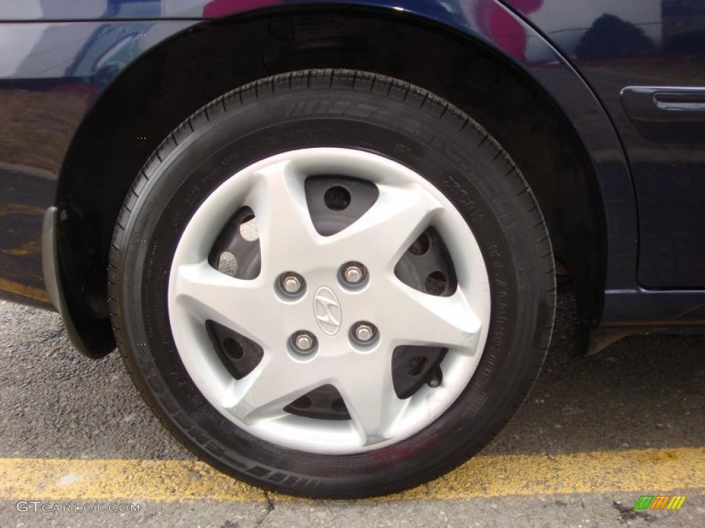 2006 Elantra GLS Sedan - Moonlit Dark Blue / Gray photo #25