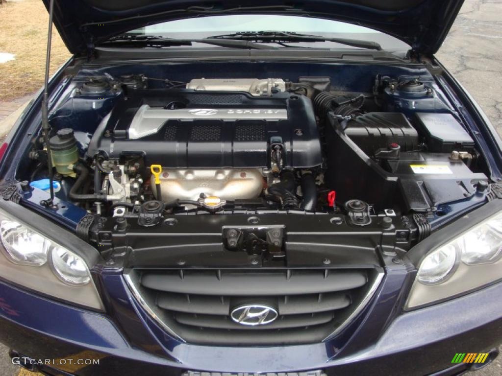 2006 Elantra GLS Sedan - Moonlit Dark Blue / Gray photo #27