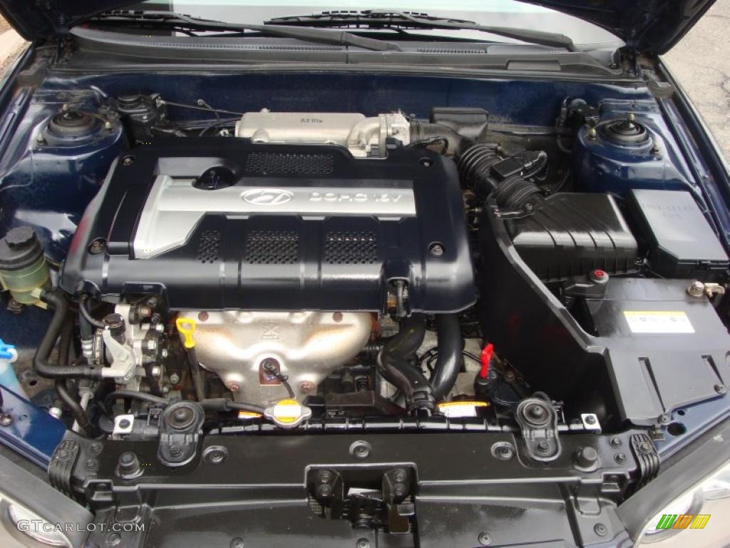 2006 Elantra GLS Sedan - Moonlit Dark Blue / Gray photo #28